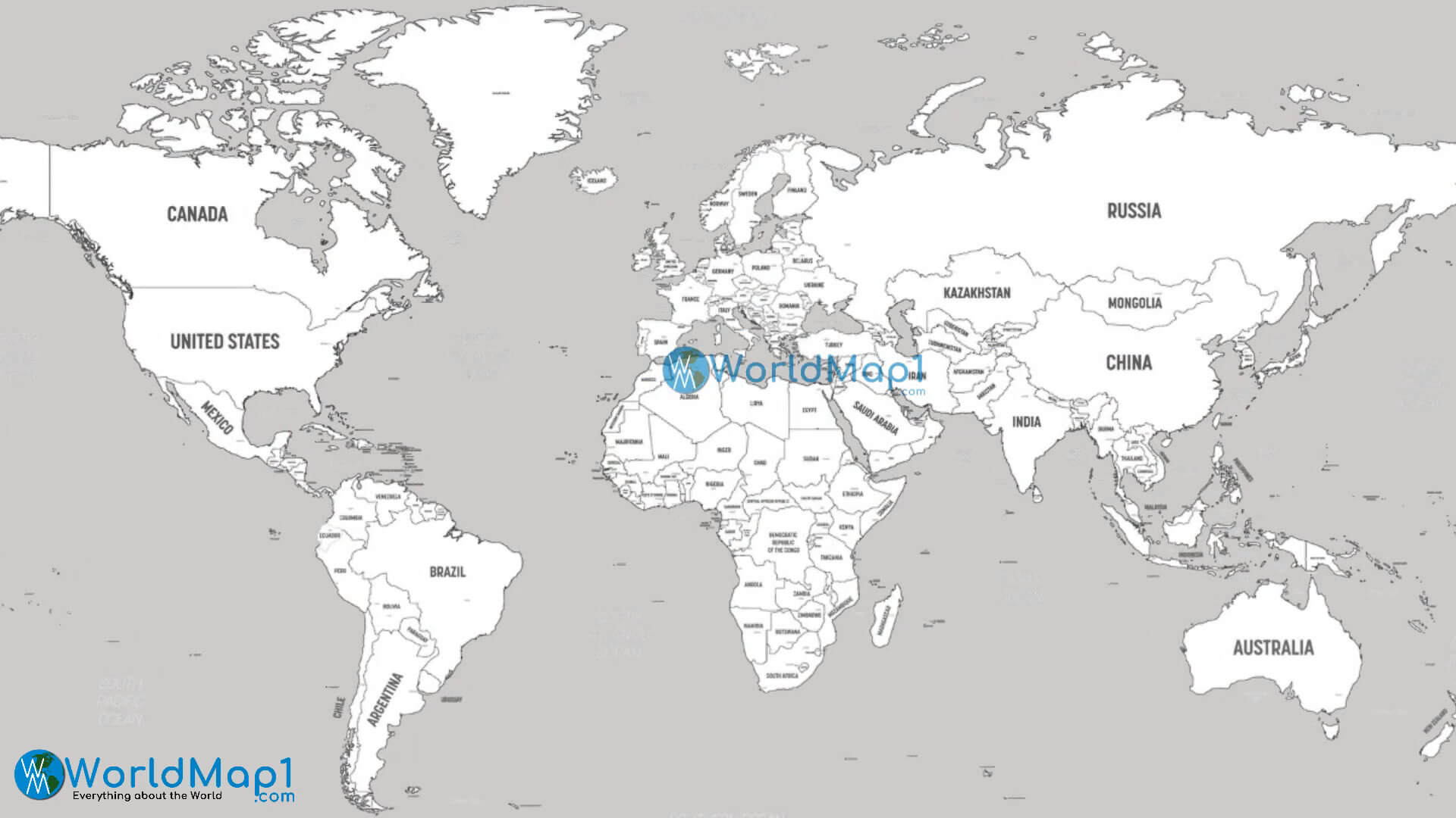 Gestreifte Karte der Länder der Welt